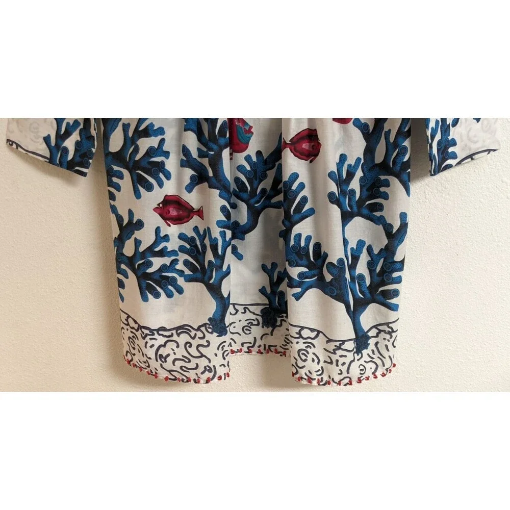 Women's Soft Surroundings Coral Reef Fish Seychelles Tunic/Dress/Cover-Up PXS - Picture 7 of 14